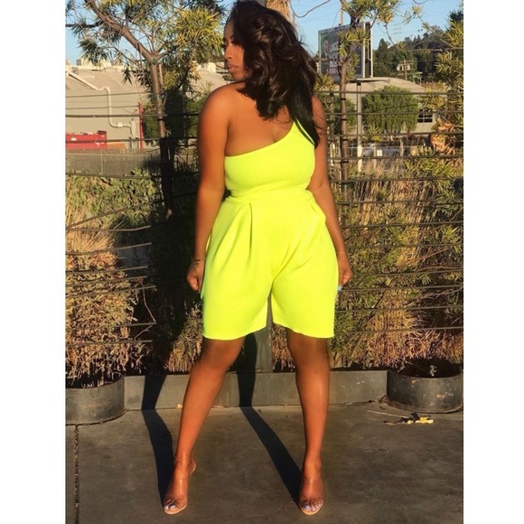 briimarco boutique Pants - One Shoulder Romper